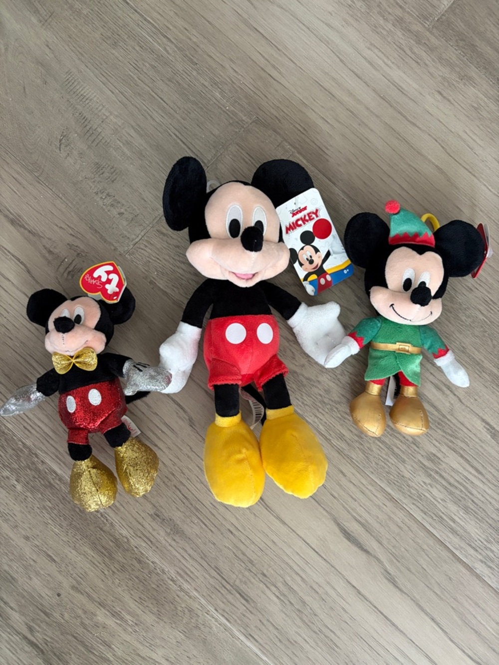 NWT Disney Mickey Mouse Plush Trio